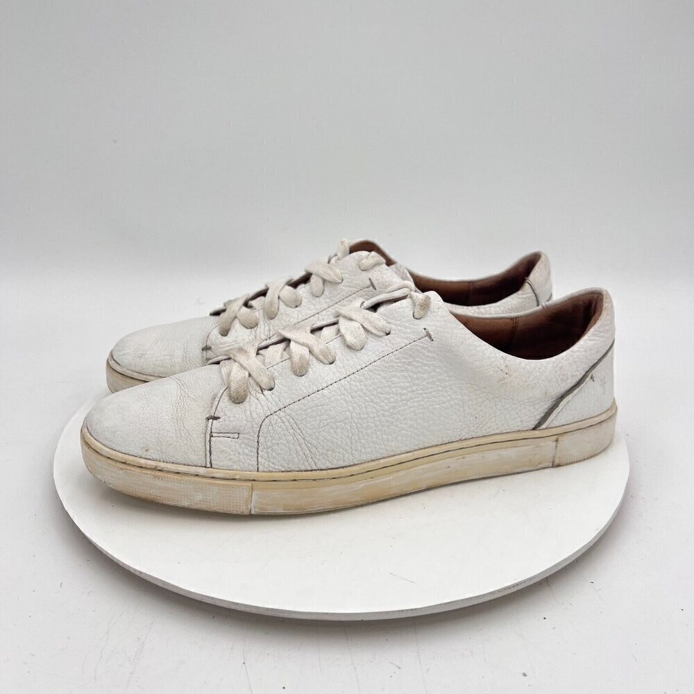Frye Ivy Low Women Size 11M 3471183-WHT White Leather Low Top Casual Shoes